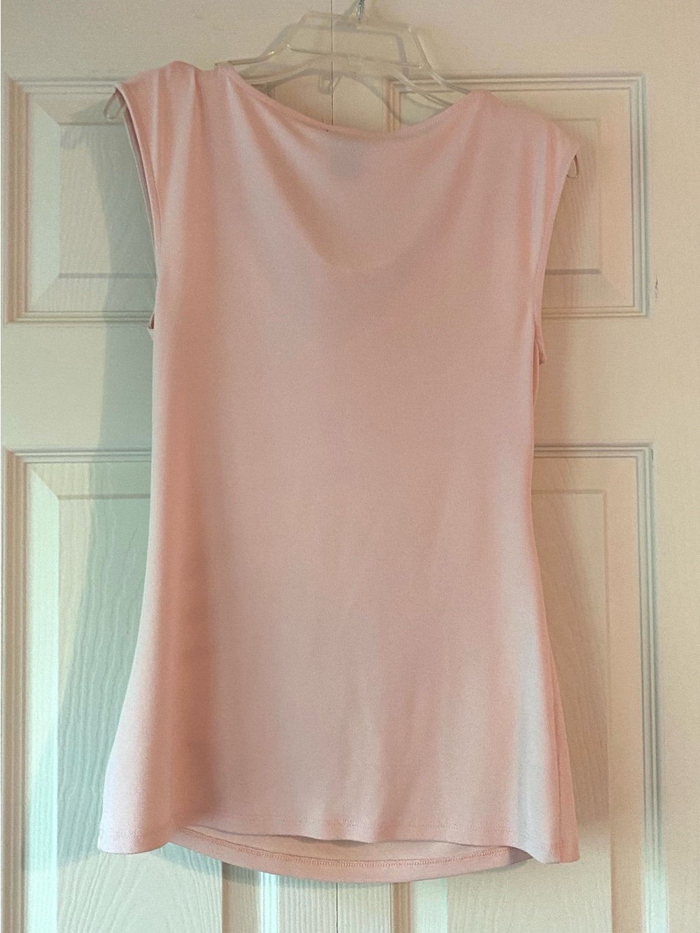 Ann Taylor Sleeveless Draped Cowl Neck Dress - Blush Pink - Picture 2 of 3